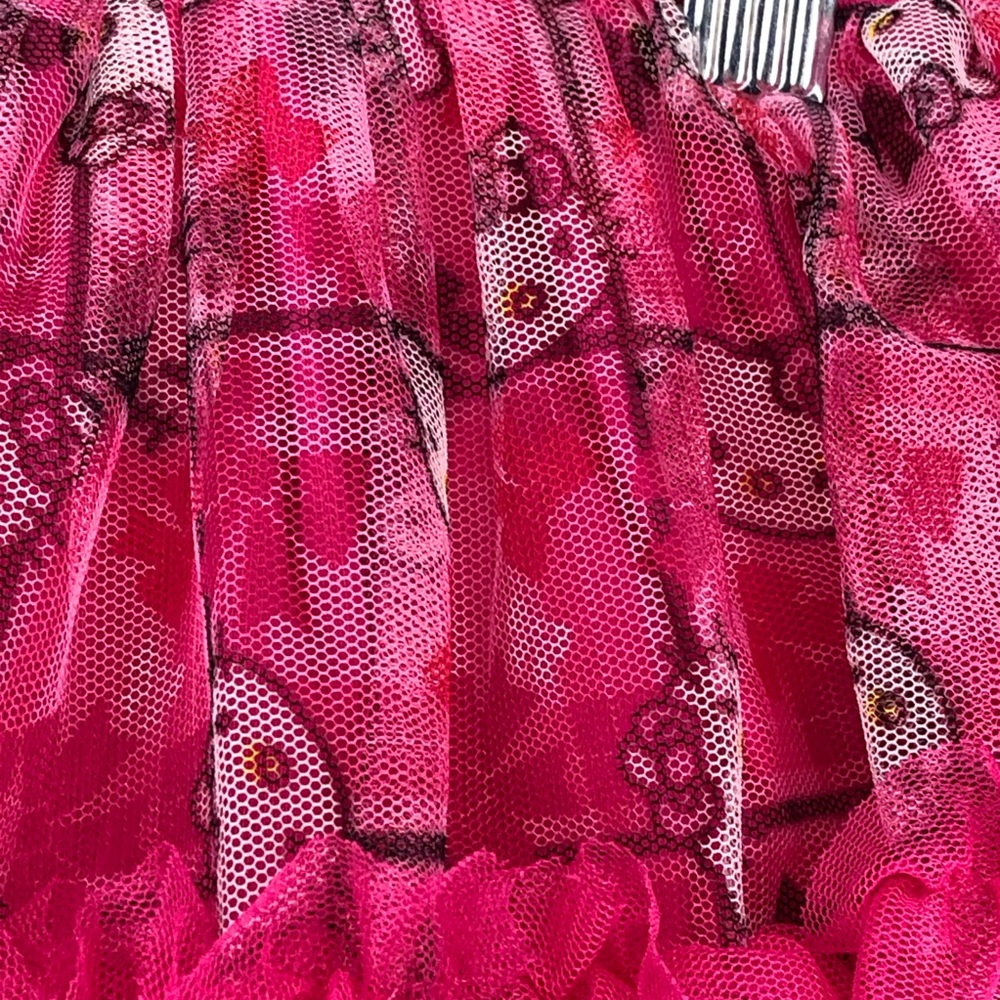 Hello Kitty Hot Pink TuTu Mesh Skirt with Shorts Size 24M Skort - Picture 3 of 7